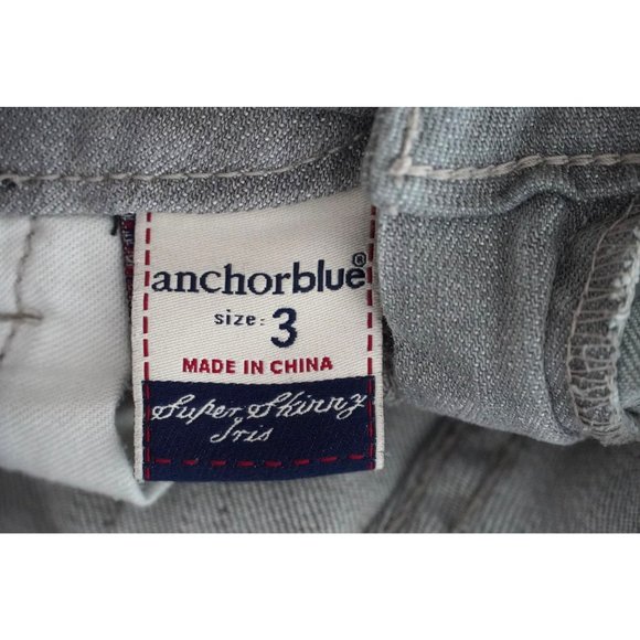 Anchor Blue Jeans Juniors Size 3 Gray Stretch Super Skinny Iris Low Rise - Picture 8 of 9